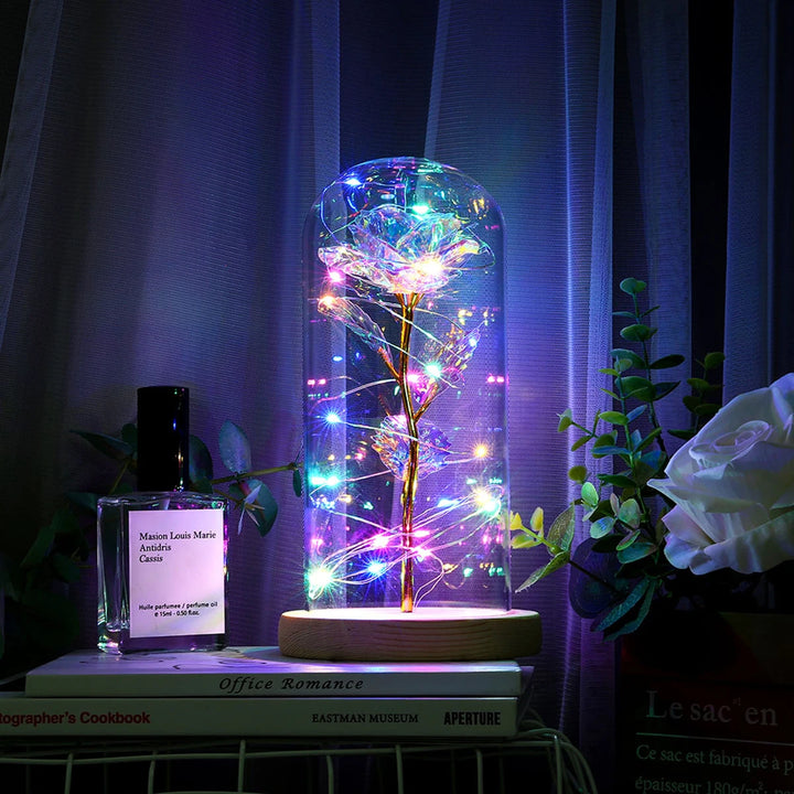 Galaxy Eternal Rose in a Glass Dome