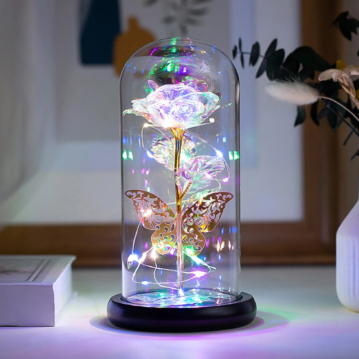 Galaxy Eternal Rose in a Glass Dome