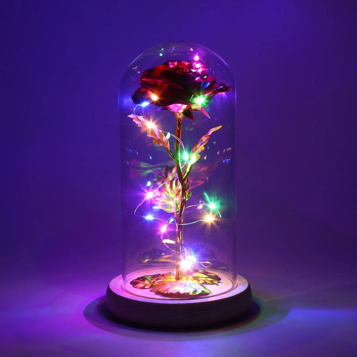 Galaxy Eternal Rose in a Glass Dome