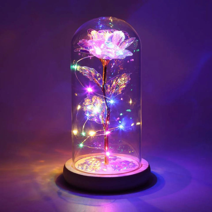 Galaxy Eternal Rose in a Glass Dome